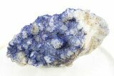 Vibrant Azurite on Quartz Crystals - China #252068-1